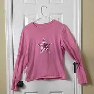 Women’s pink Dallas Cowboys Long Sleeve Shirt